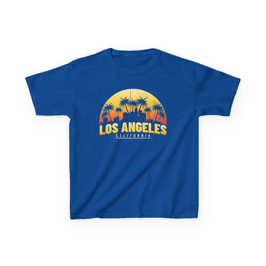 California Kids Tee - Vintage Los Angeles Graphic Cotton T-Shirt, Summer Kids Clothes, Palm Tree Tee, Fun Gift for Kids, Vacation Wear - TINMICO