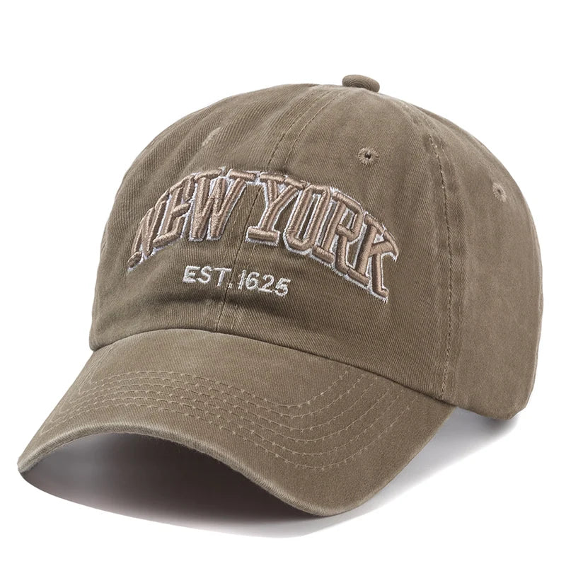 New York Washed Cotton Cap Gorras Snapback Caps Baseball Caps Sun protection Casquette Dad Hat Outdoors Cap For Men Women | TINMICO