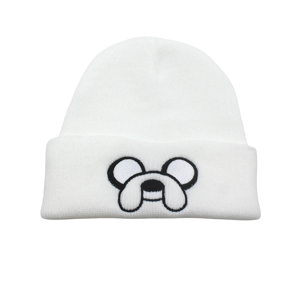 Cute Puppy Pattern Embroidered Knitted Hat, Yellow Ear Protection Hat, Versatile Warm Hat For Autumn and Winter TINMICO 1Pcs - TINMICO