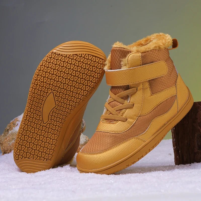New Kids Wide Toe Barefoot Snow Boots | Boys/Girls Winter Minimalist Sneakers | Girls Boys Warm Boot Toddler Little Big Kids TINMICO - TINMICO