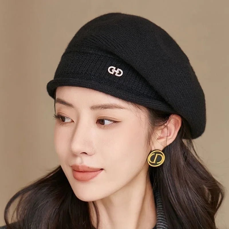 New Women's Knitted Hat Elastic Wool Urine Cap, Soft and Comfortable Acrylic Knitted Hat, Suitable for Autumn and Winter TINMICO - TINMICO