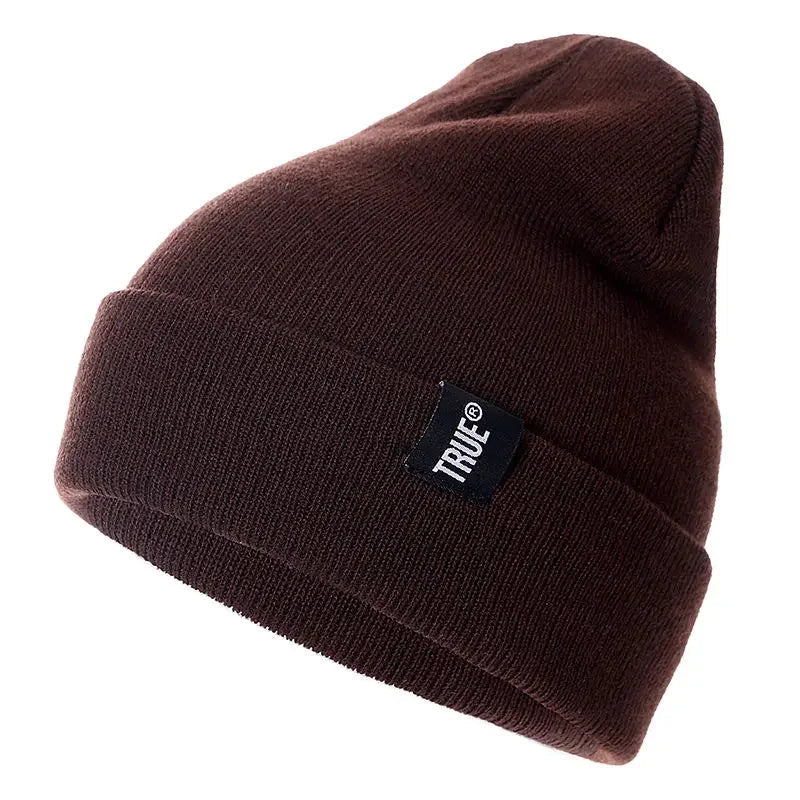 Unisex Cap Letter True 10 Colors Casual Beanies for Men Women Fashion Knitted Winter Hat Solid Hip - hop Skullies Hat Bonnet | TINMICO - TINMICO