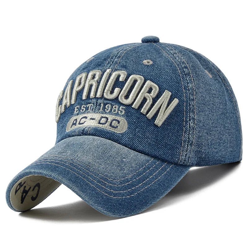 Unisex hats Denim Baseball Cap Men Women Embroidery Letter Jeans Snapback Hat Casquette Summer Sports Hip Hop Cap Gorras | TINMICO - TINMICO