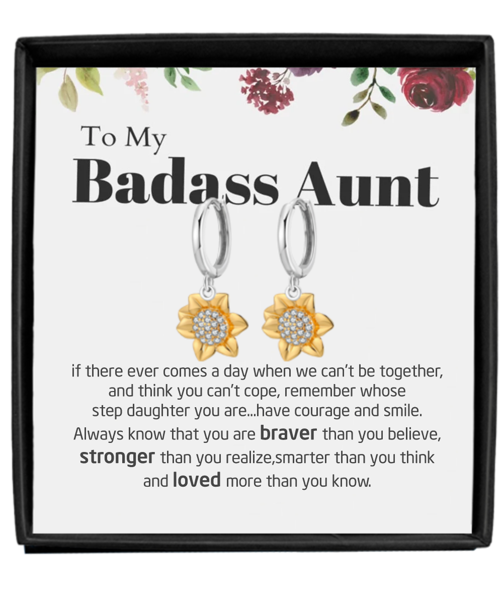 Sunflower Earrings ,Aunt Gift From Niece, Aunt Gift, Aunt Bracelet, Au –  TINMICO