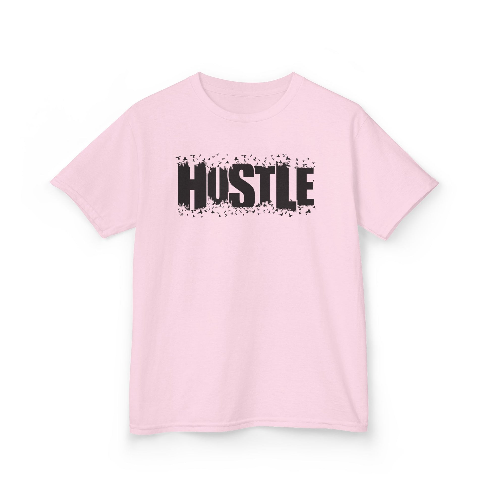Hustle Kids Tee, Motivational Youth Shirt, Boys and Girls Tee, Active Wear, Trendy Kids Clothing - TINMICO