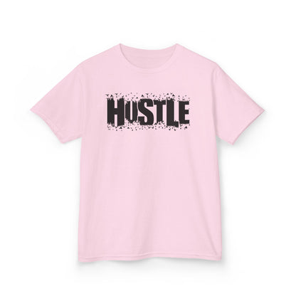 Hustle Kids Tee, Motivational Youth Shirt, Boys and Girls Tee, Active Wear, Trendy Kids Clothing - TINMICO