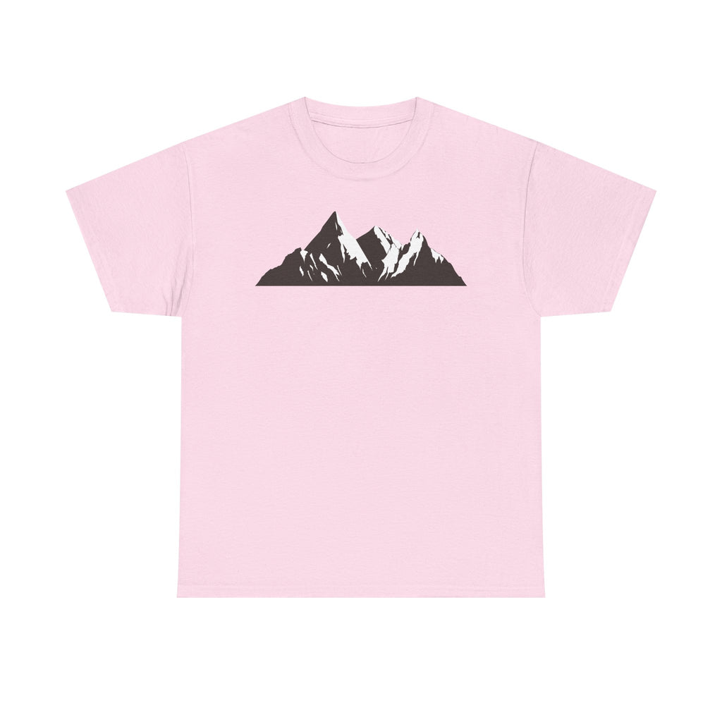 Mountain Art Unisex Heavy Cotton Tee | Adventure T-Shirt, Outdoor Apparel, Nature Lover Gift, Travel Shirt, Hiking Gear - TINMICO