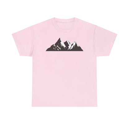Mountain Art Unisex Heavy Cotton Tee | Adventure T-Shirt, Outdoor Apparel, Nature Lover Gift, Travel Shirt, Hiking Gear - TINMICO