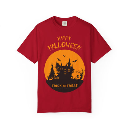 Halloween Graphic T-shirt, Spooky Tee for Trick or Treat, Unisex T-shirt for Fall Celebrations, Halloween Party Shirt, Cozy Casual Wear - TINMICO