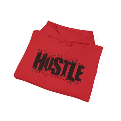 Hustle Hooded Sweatshirt, Cozy Workout Gear, Motivational Apparel, Gift for Entrepreneurs, Stylish Casual Wear - TINMICO