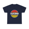 California Sunset Unisex Heavy Cotton Tee, Casual Wear, Summer Vibe, Gift for Travelers, Beach Party Shirt, Graphic Tee - TINMICO