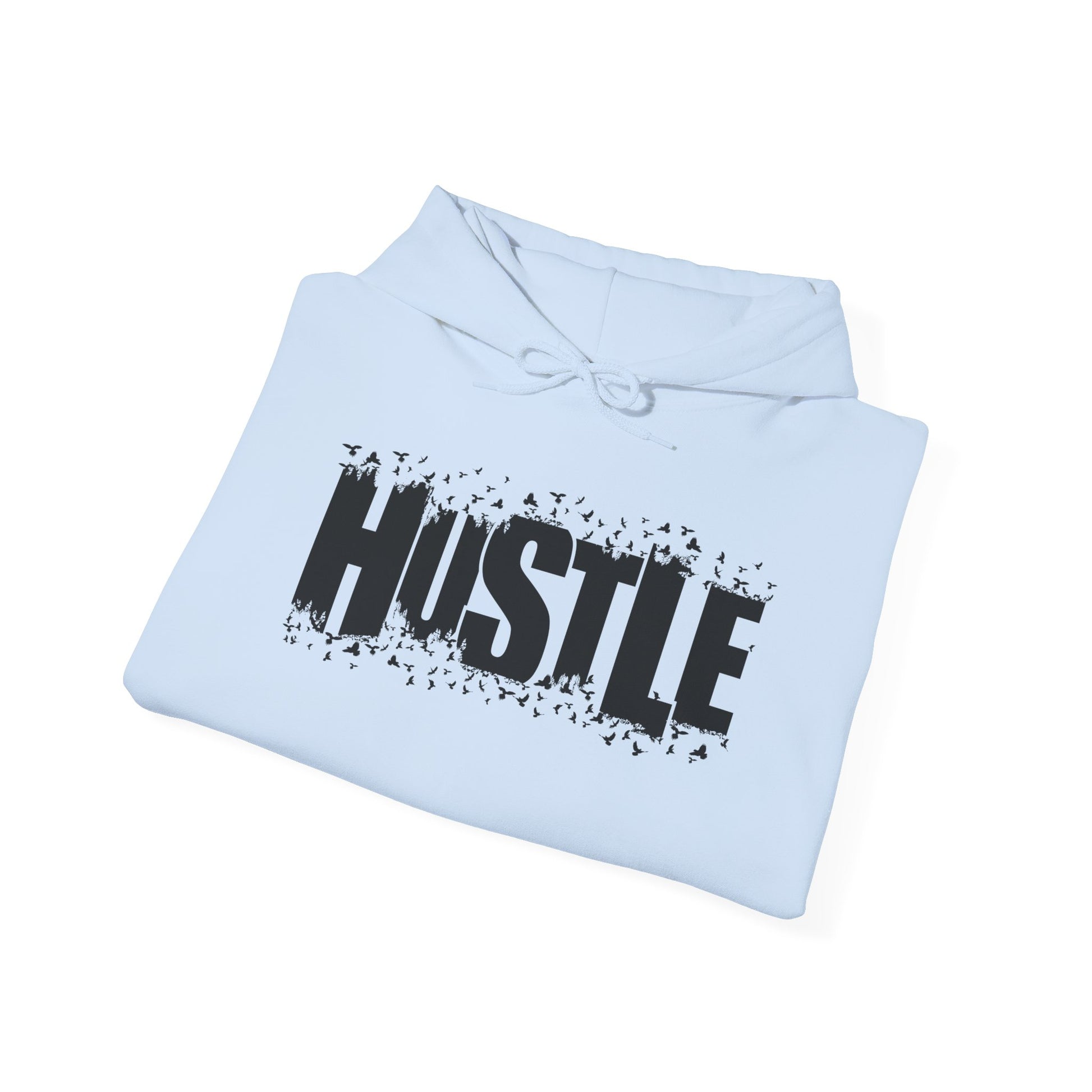Hustle Hooded Sweatshirt, Cozy Workout Gear, Motivational Apparel, Gift for Entrepreneurs, Stylish Casual Wear - TINMICO