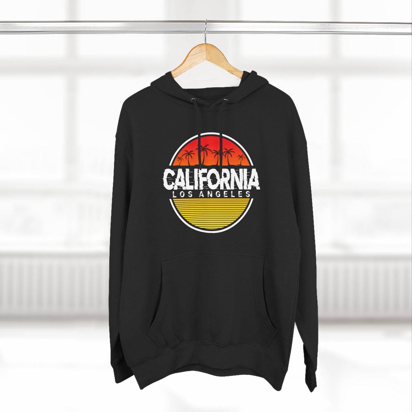 California Sunset Fleece Hoodie, Cozy Sweater, Perfect for Beach Days, Gifts for Her, Summer Vibes - TINMICO