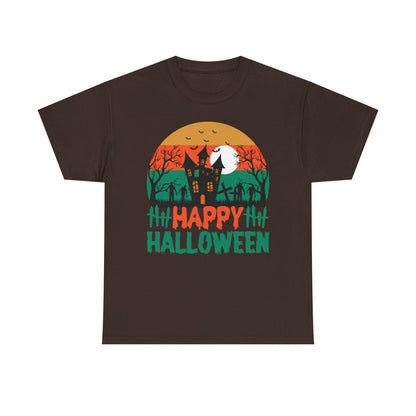 Halloween Unisex Heavy Cotton Tee, Spooky Tee, Halloween Gift, Fall Shirt, Costume Party Top, Ghostly Apparel - TINMICO