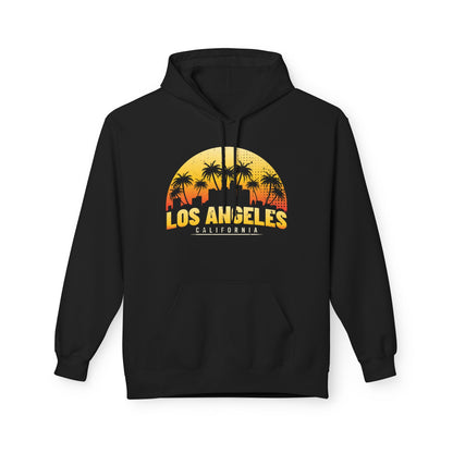 California Sunset Hoodie, Los Angeles Fleece Sweatshirt, Beach Vibes Fashion, Travel Gift, Summer Casual Wear - TINMICO