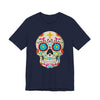 Colorful Sugar Skull Tee - Day of the Dead Shirt, Unisex Casual Wear, Festival Outfit, Gift for Halloween and Celebrations - TINMICO