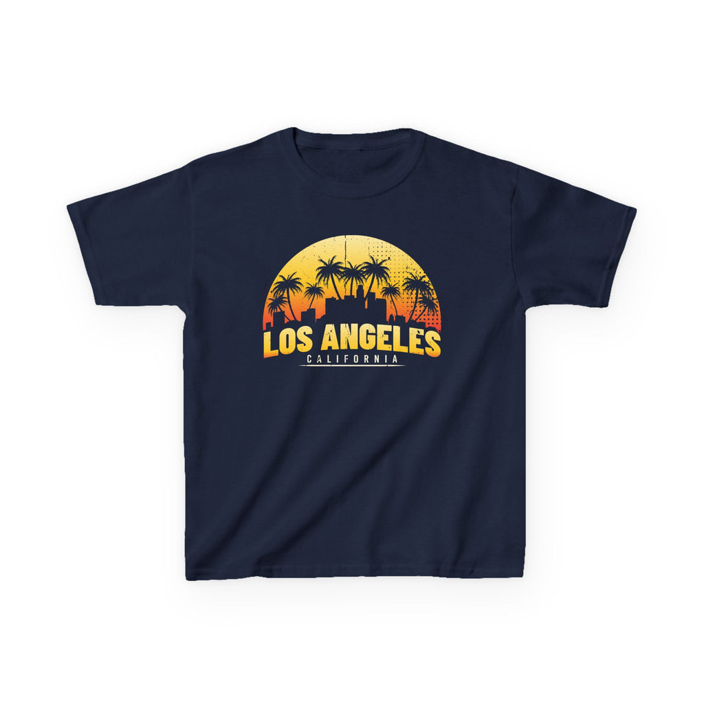 California Kids Tee - Vintage Los Angeles Graphic Cotton T-Shirt, Summer Kids Clothes, Palm Tree Tee, Fun Gift for Kids, Vacation Wear - TINMICO