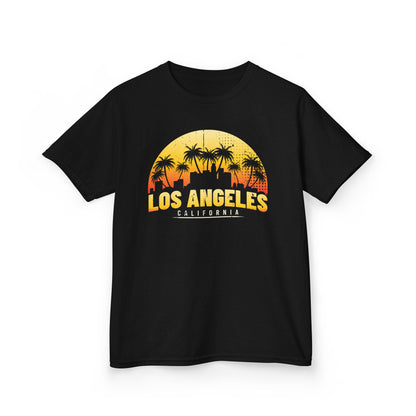 Kids Los Angeles Sunset Tee | Fun Summer Shirt, Children's Apparel, Casual Wear, Gift for Kids, California Themed Clothing - TINMICO