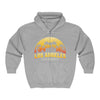 Los Angeles Sunset Zip Hoodie, California Graphic Sweatshirt, Unisex Hooded Jacket, Beach Vibes Apparel, Travel Souvenir Pullover - TINMICO