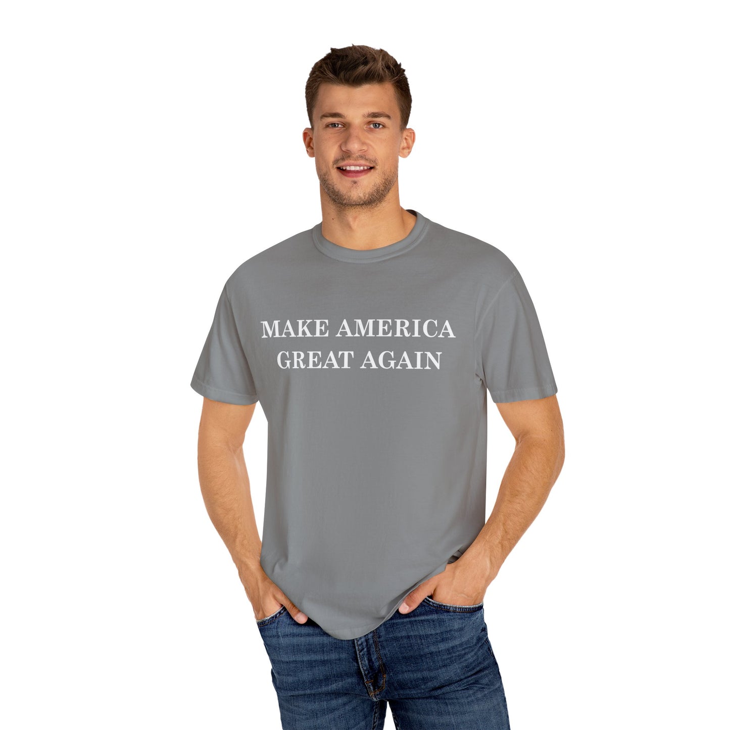 Make America Great Again Unisex Garment-Dyed T-Shirt, Casual Wear, Graphic Tee, Soft Cotton Shirt, Gift for Friends