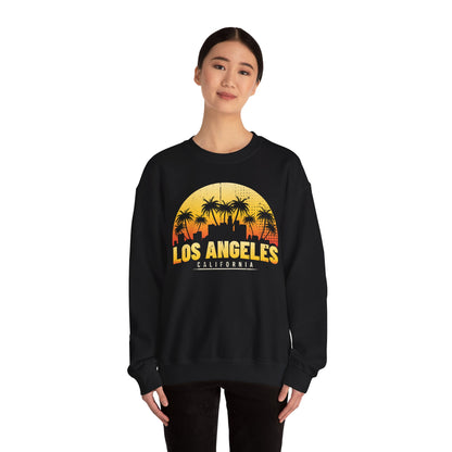 Los Angeles Sunrise Sweatshirt, Vintage California Apparel, Travel Souvenir, Unisex Crewneck, Cozy Gift for Her/Him - TINMICO
