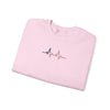 Heartbeat ECG Unisex Sweatshirt, Cozy Crewneck for Medical Professionals, Gift for Nurses, Heart Health Awareness, Casual Fall Wear - TINMICO