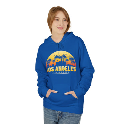 California Sunset Hoodie, Los Angeles Fleece Sweatshirt, Beach Vibes Fashion, Travel Gift, Summer Casual Wear - TINMICO
