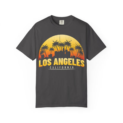 Los Angeles Sunset T-Shirt, California Graphic Tee, Beachwear, Vacation Shirt, Travel Gift, Summer Outfit - TINMICO