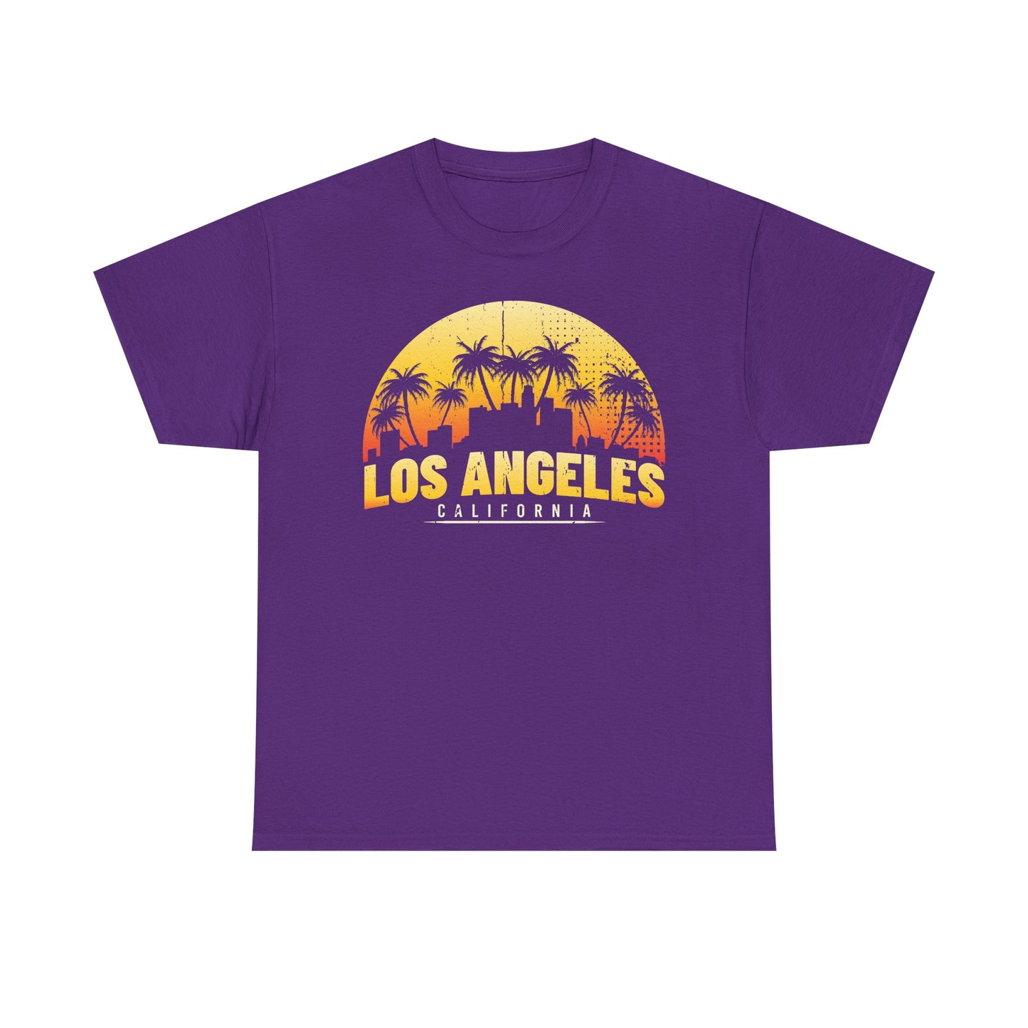 Los Angeles Sunset Graphic Tee | Unisex Heavy Cotton Shirt, California Style T-Shirt, Summer Outfit, Presentation Gift, Music Festival Top - TINMICO