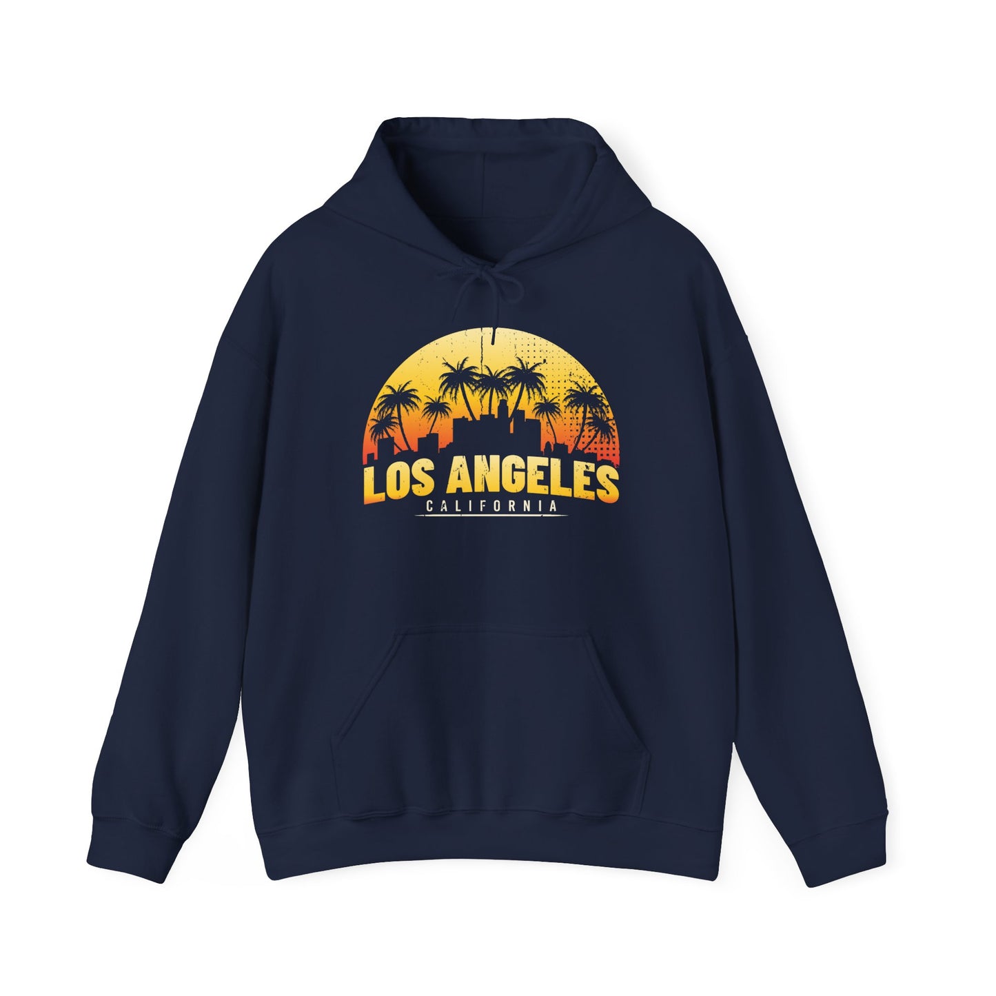 Los Angeles Sunset Hoodie, Unisex Graphic Sweatshirt, California Fashion, Travel Gift, Cozy Streetwear, Summer Essentials - TINMICO