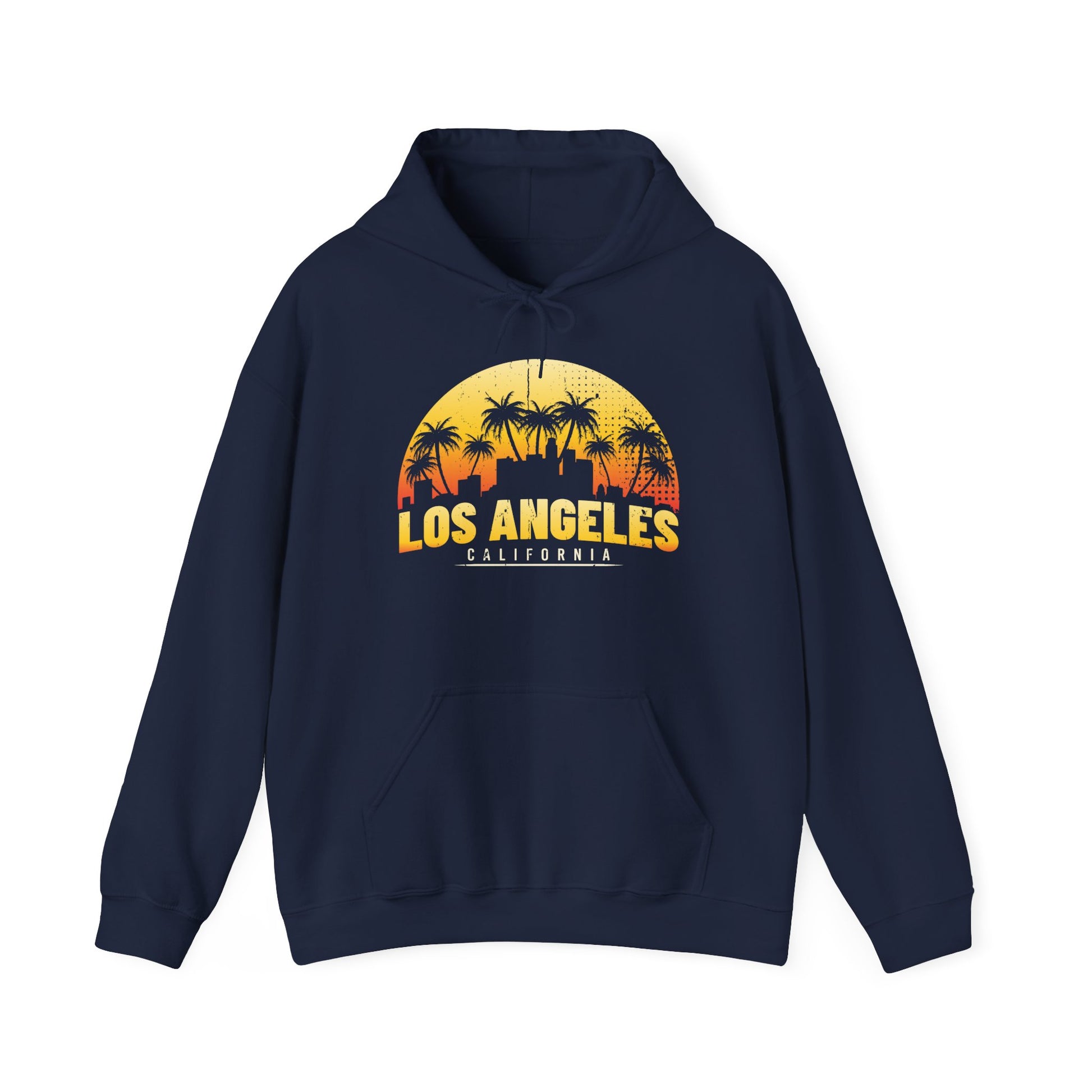 Los Angeles Sunset Hoodie, Unisex Graphic Sweatshirt, California Fashion, Travel Gift, Cozy Streetwear, Summer Essentials - TINMICO