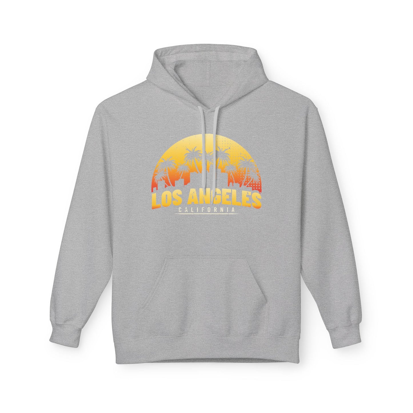 California Sunset Hoodie, Los Angeles Fleece Sweatshirt, Beach Vibes Fashion, Travel Gift, Summer Casual Wear - TINMICO