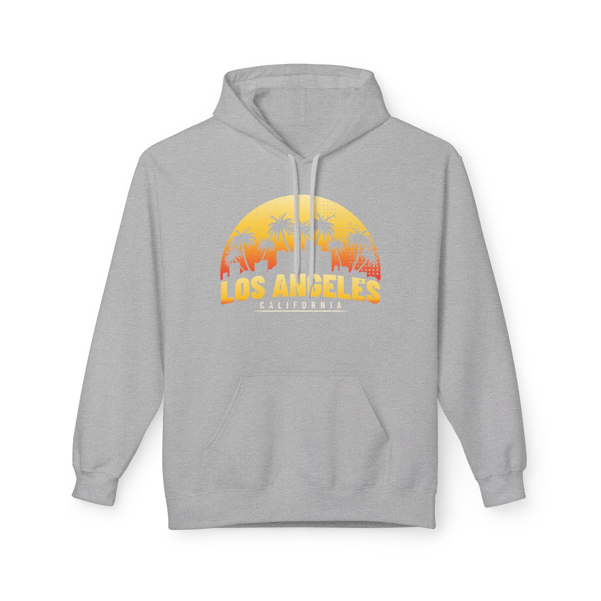 California Sunset Hoodie, Los Angeles Fleece Sweatshirt, Beach Vibes Fashion, Travel Gift, Summer Casual Wear - TINMICO