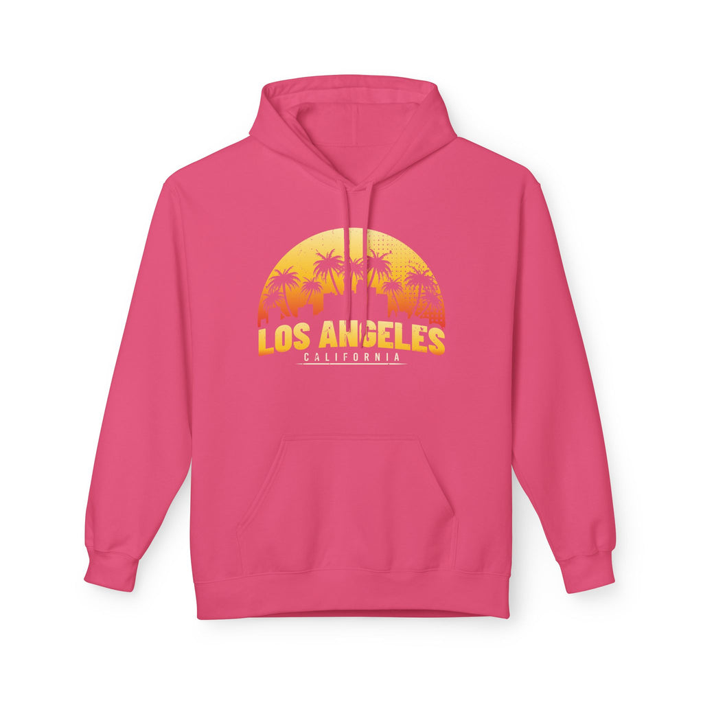 California Sunset Hoodie, Los Angeles Fleece Sweatshirt, Beach Vibes Fashion, Travel Gift, Summer Casual Wear - TINMICO