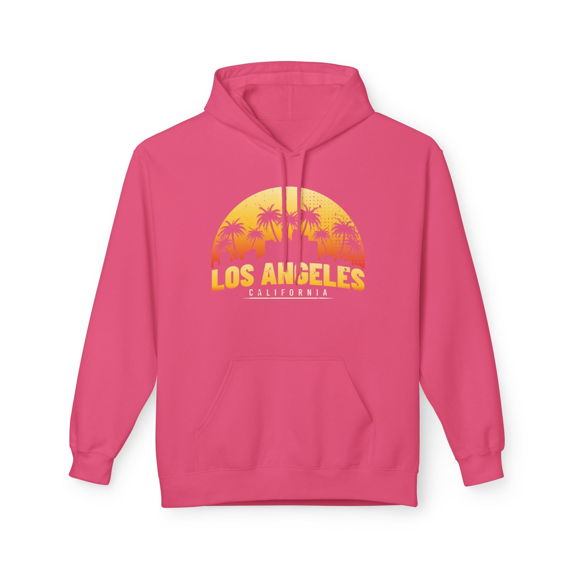 California Sunset Hoodie, Los Angeles Fleece Sweatshirt, Beach Vibes Fashion, Travel Gift, Summer Casual Wear - TINMICO