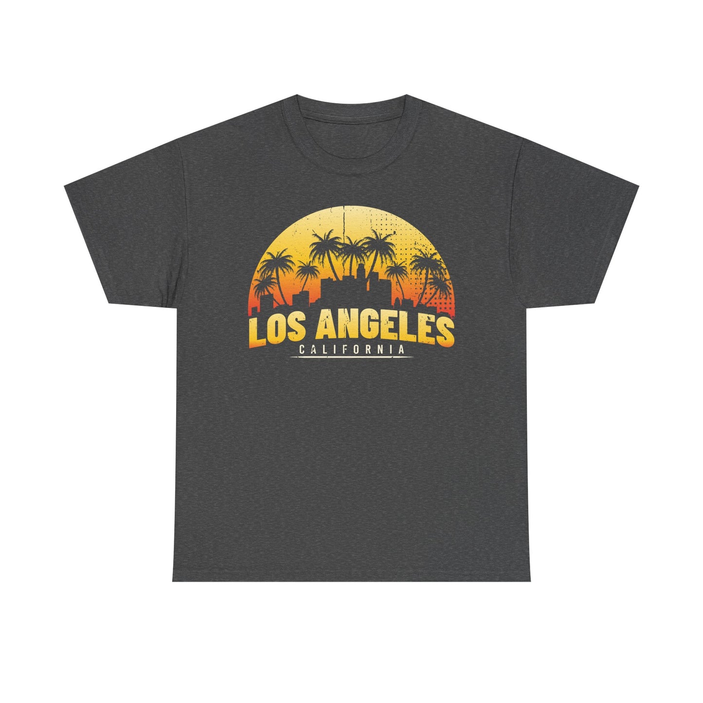 Los Angeles Sunset Graphic Tee | Unisex Heavy Cotton Shirt, California Style T-Shirt, Summer Outfit, Presentation Gift, Music Festival Top - TINMICO