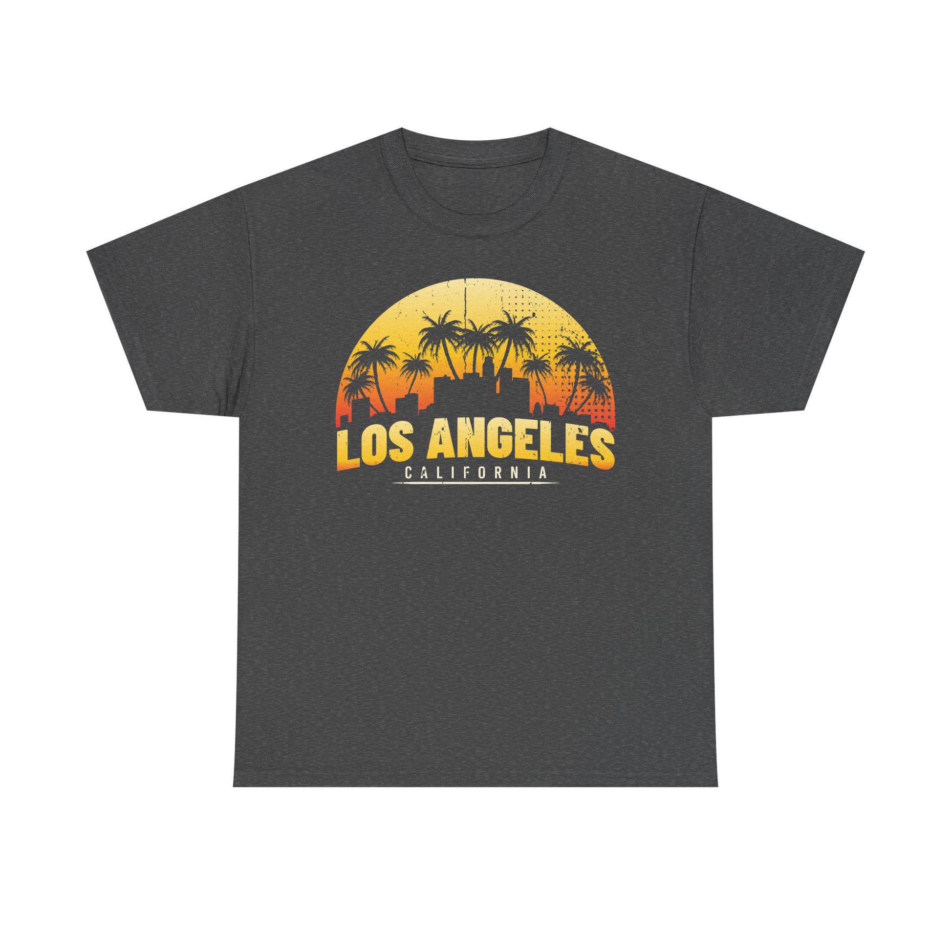 Los Angeles Sunset Graphic Tee | Unisex Heavy Cotton Shirt, California Style T-Shirt, Summer Outfit, Presentation Gift, Music Festival Top - TINMICO