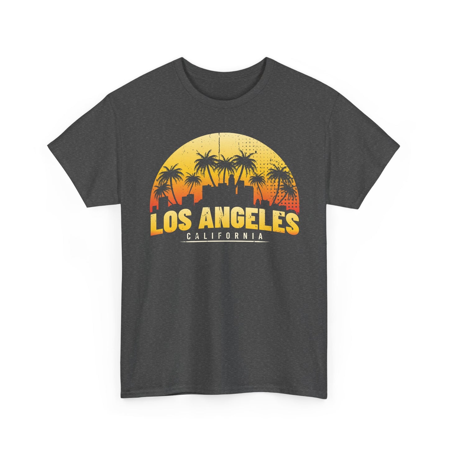 Los Angeles Sunset Graphic Tee | Unisex Heavy Cotton Shirt, California Style T-Shirt, Summer Outfit, Presentation Gift, Music Festival Top - TINMICO