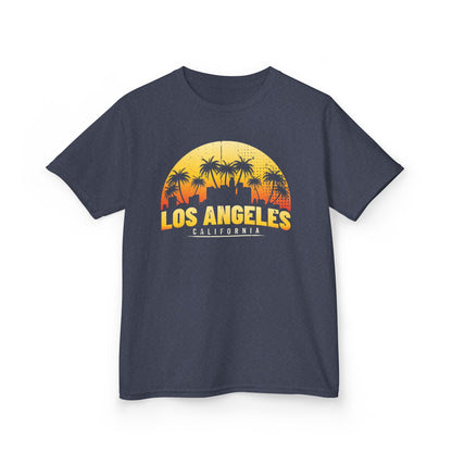California Kids Tee - Vintage Los Angeles Graphic Cotton T-Shirt, Summer Kids Clothes, Palm Tree Tee, Fun Gift for Kids, Vacation Wear - TINMICO