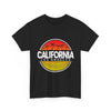 California Sunset Unisex Heavy Cotton Tee, Casual Wear, Summer Vibe, Gift for Travelers, Beach Party Shirt, Graphic Tee - TINMICO