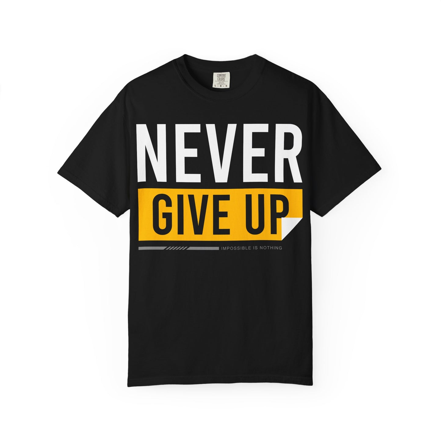 Motivational T-Shirt | 'Give Up' Design | Unisex Comfort, Everyday Wear, Gift Idea, Fitness Fashion, Casual Streetwear - TINMICO