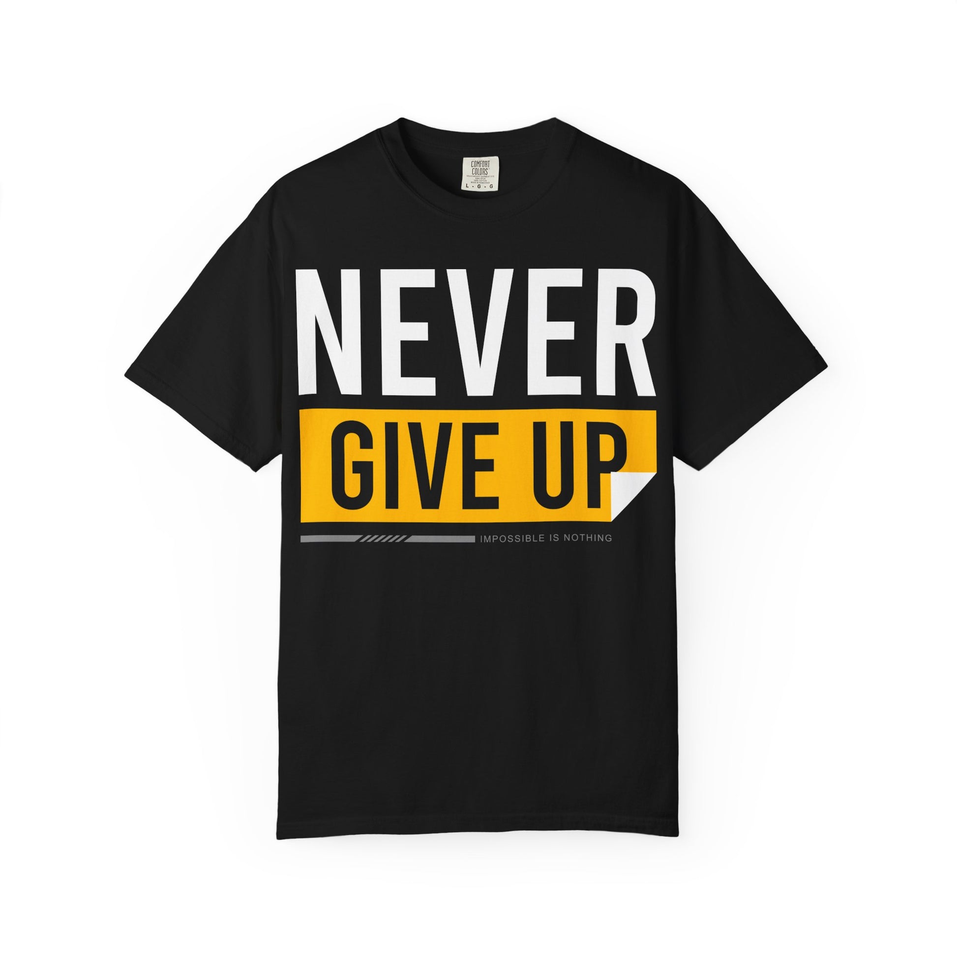 Motivational T-Shirt | 'Give Up' Design | Unisex Comfort, Everyday Wear, Gift Idea, Fitness Fashion, Casual Streetwear - TINMICO