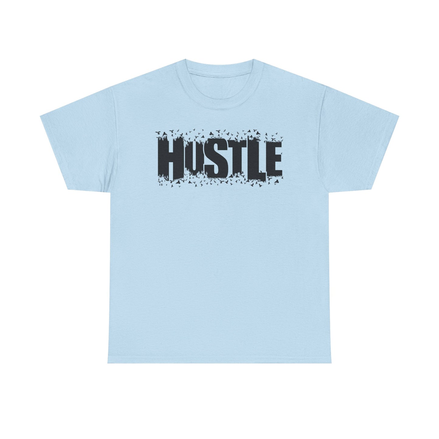 Hustle Unisex Heavy Cotton Tee, Motivational T-Shirt, Fitness Apparel, Trendy Gift, Everyday Casual Wear - TINMICO