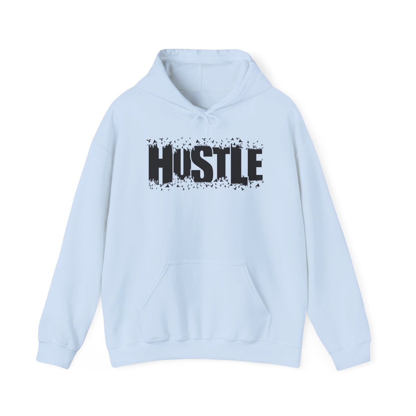 Hustle Hooded Sweatshirt, Cozy Workout Gear, Motivational Apparel, Gift for Entrepreneurs, Stylish Casual Wear - TINMICO