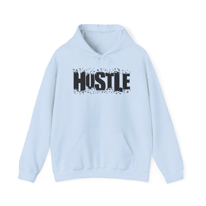 Hustle Hooded Sweatshirt, Cozy Workout Gear, Motivational Apparel, Gift for Entrepreneurs, Stylish Casual Wear - TINMICO