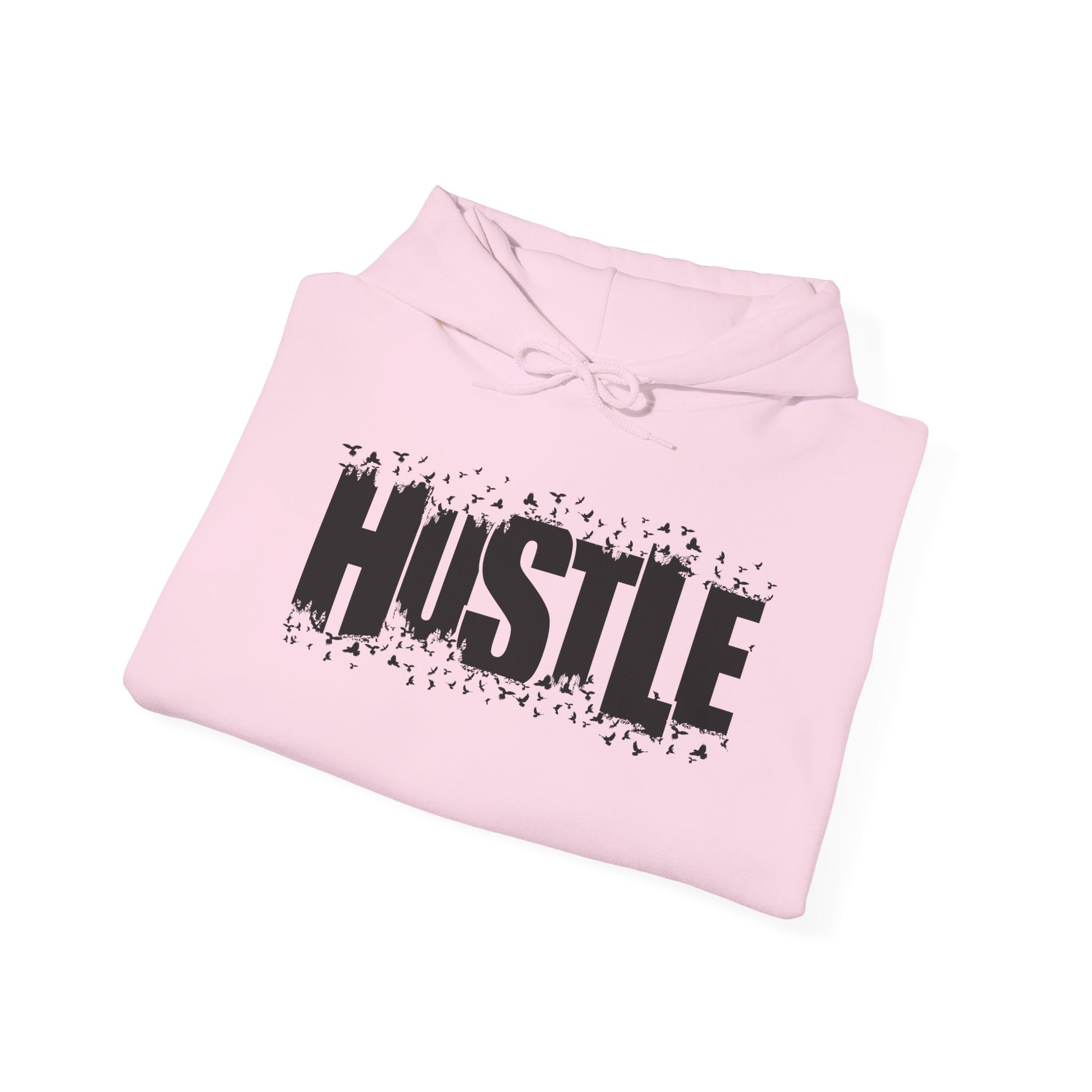Hustle Hooded Sweatshirt, Cozy Workout Gear, Motivational Apparel, Gift for Entrepreneurs, Stylish Casual Wear - TINMICO