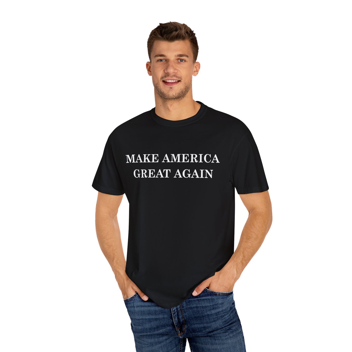 Make America Great Again Unisex Garment-Dyed T-Shirt, Casual Wear, Graphic Tee, Soft Cotton Shirt, Gift for Friends