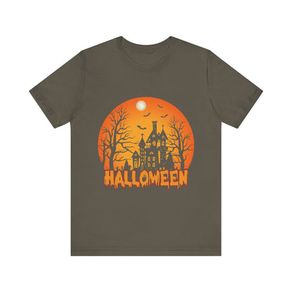 Halloween Unisex Jersey Short Sleeve Tee, Spooky T-Shirt, Halloween Costume Tee, Fall Apparel, Halloween Gift, October Celebration - TINMICO
