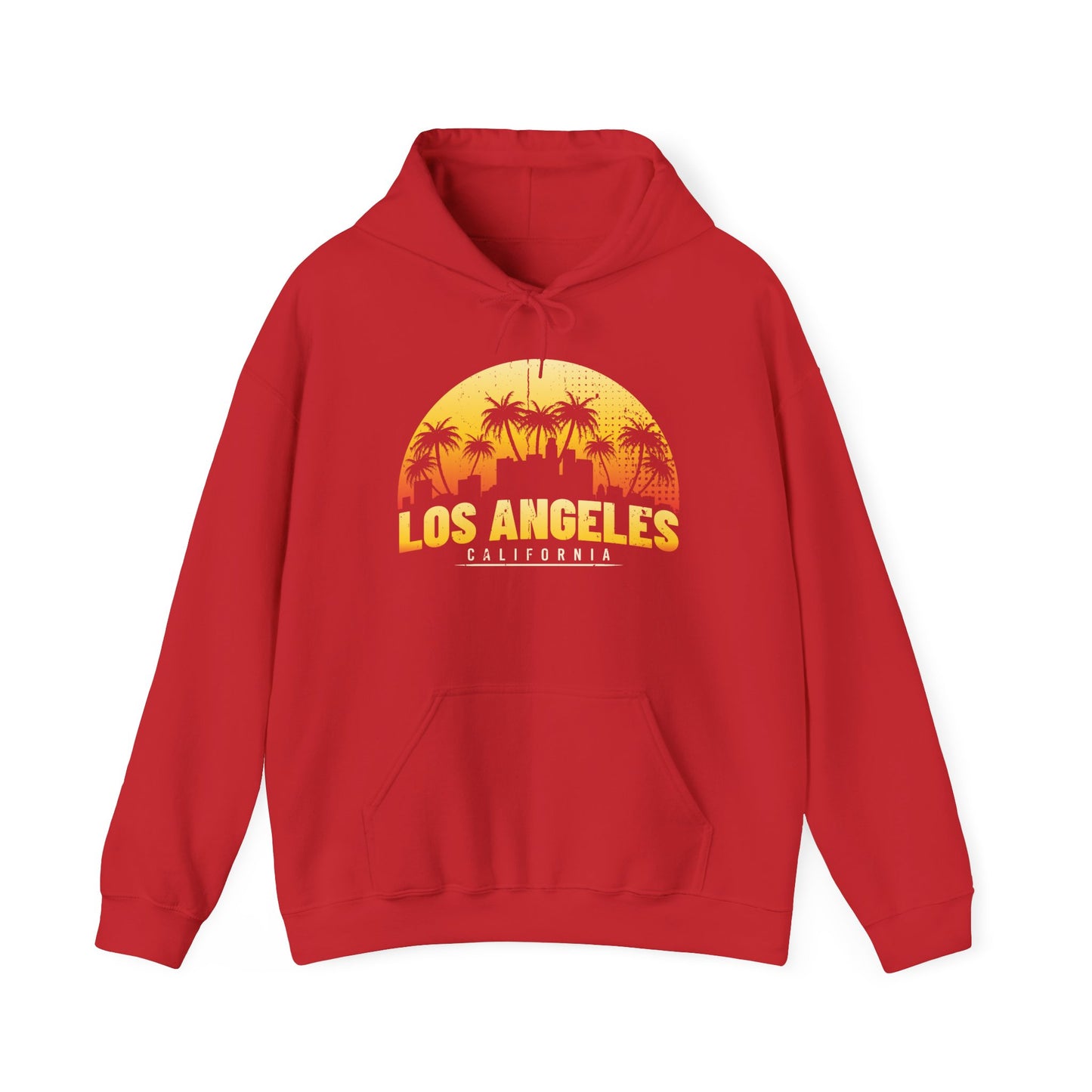 Los Angeles Sunset Hoodie, Unisex Graphic Sweatshirt, California Fashion, Travel Gift, Cozy Streetwear, Summer Essentials - TINMICO