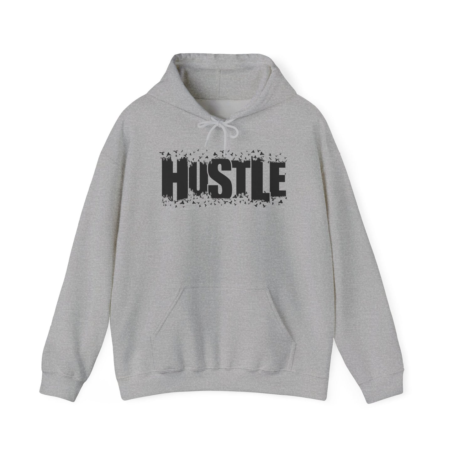 Hustle Hooded Sweatshirt, Cozy Workout Gear, Motivational Apparel, Gift for Entrepreneurs, Stylish Casual Wear - TINMICO